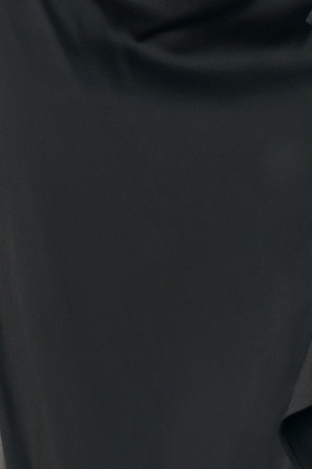 NOIR CASCADE BLACK ASYMMETRICAL RUFFLE MIDI SKIRT