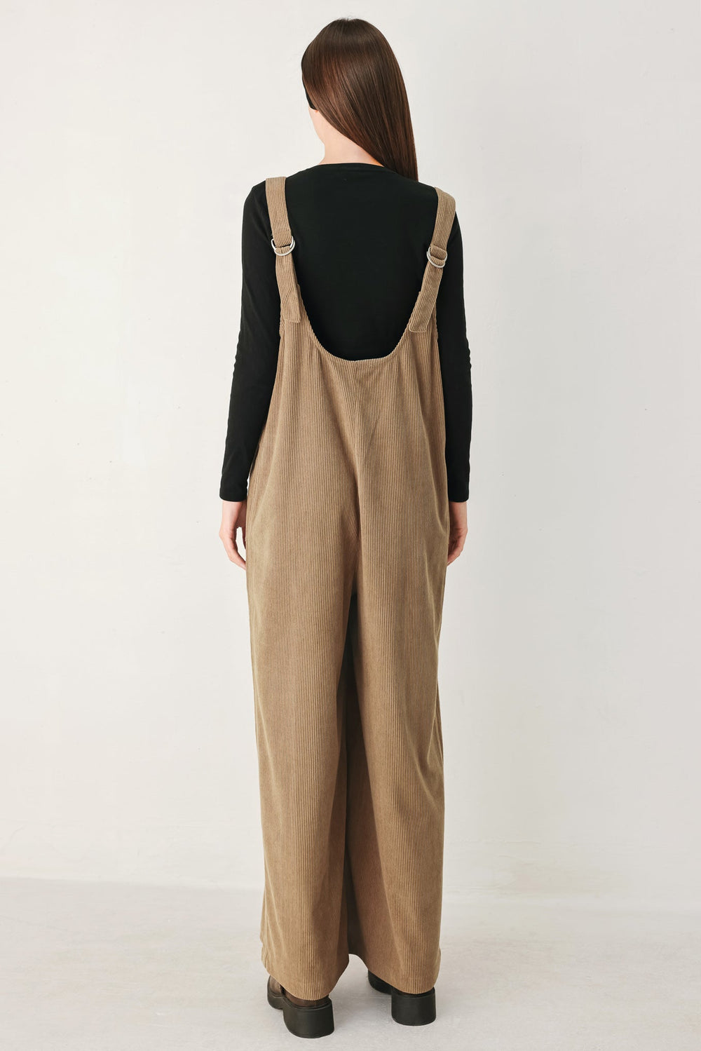 Caramel Slouchy Corduroy Jumpsuit from KADOU Boutique