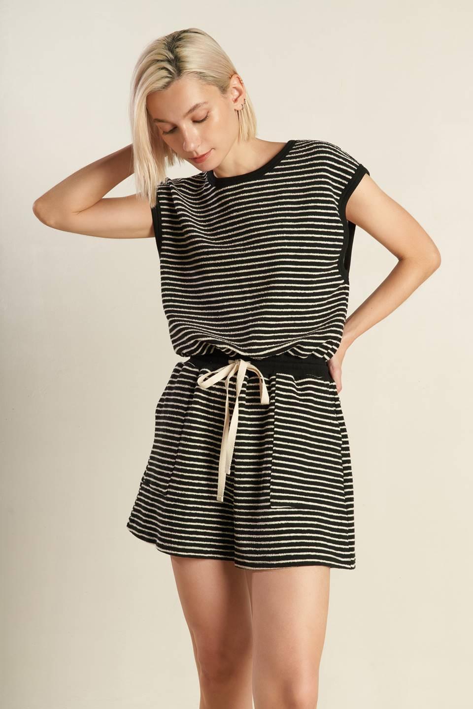 Sunset Cove Strip Romper from KADOU Boutique
