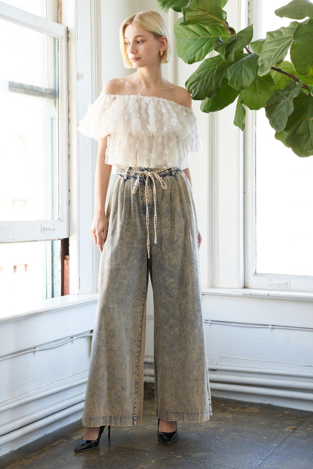 Passing Though Denim Pants from KADOU Boutique