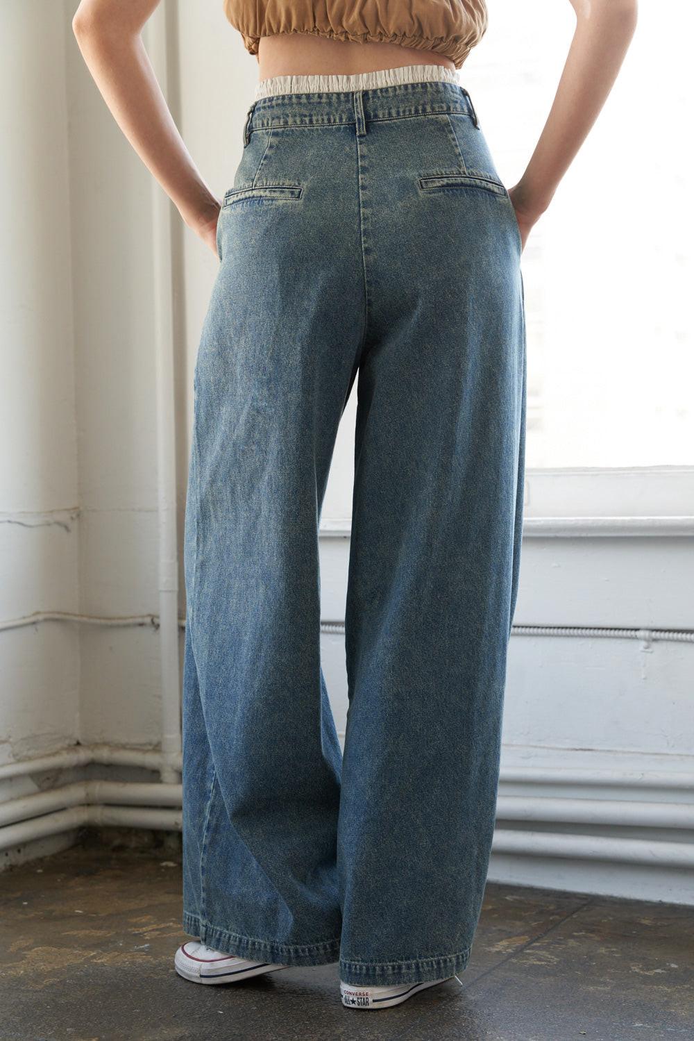 Somewhere Up Above Denim Pants from KADOU Boutique