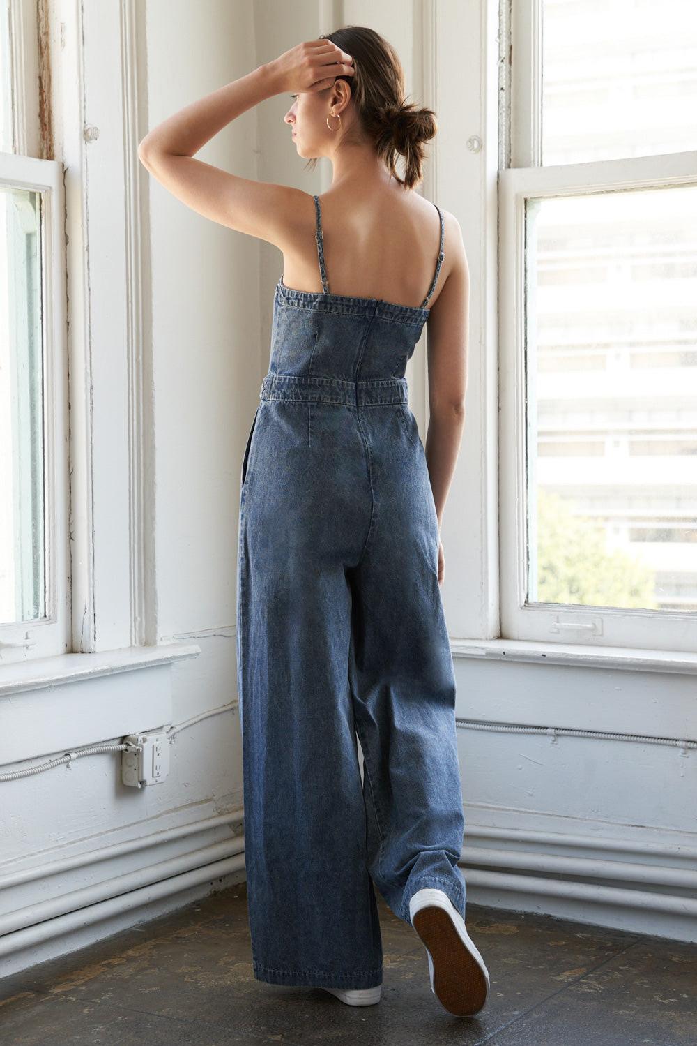 Stolen Glances Denim Jumpsuit from KADOU Boutique