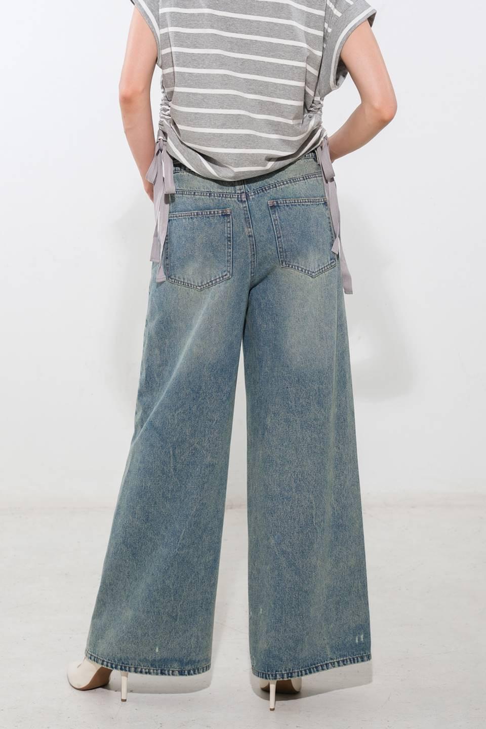 Inspiring Allure Denim Pants from KADOU Boutique