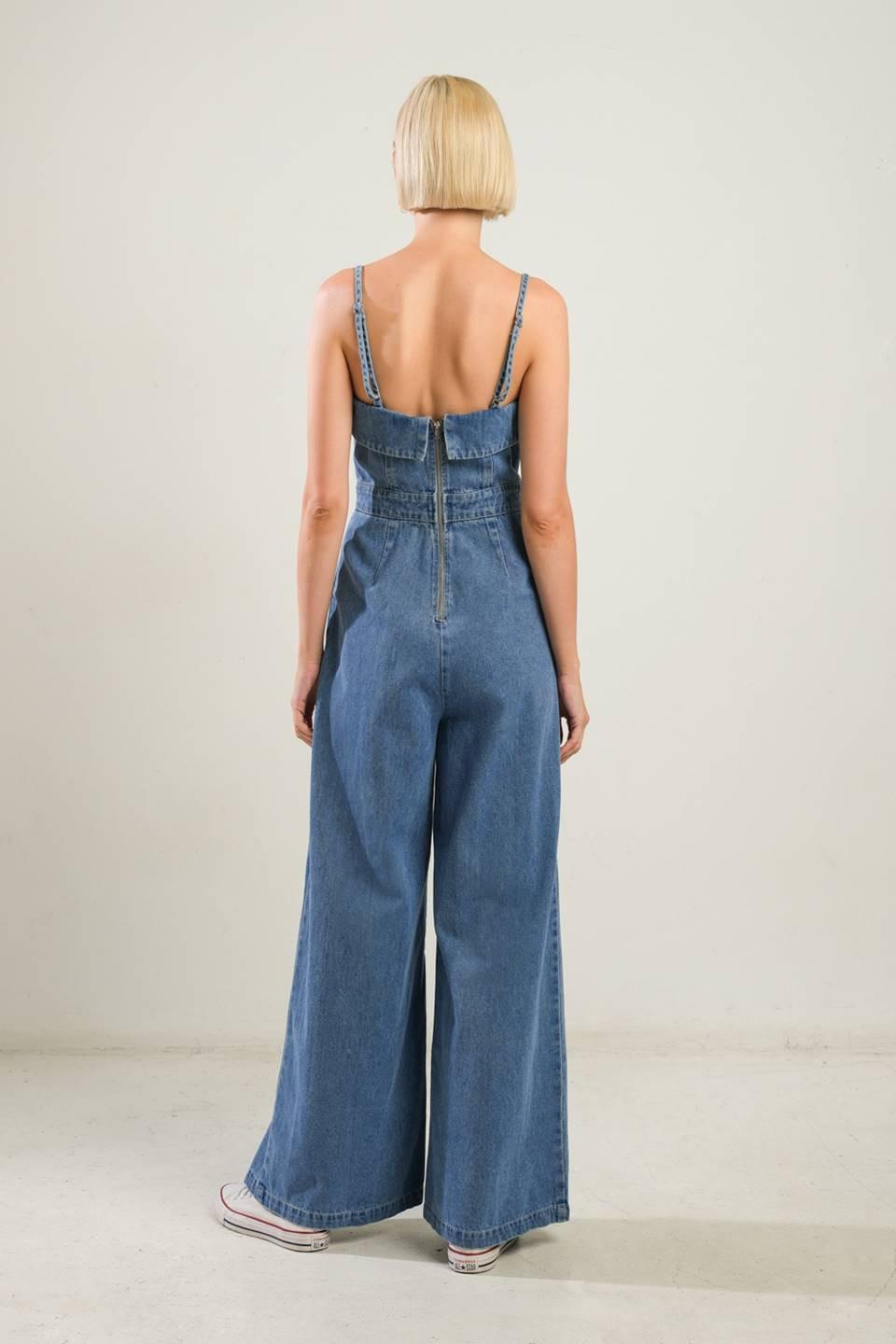 Urban Elegance Denim Jumpsuit from KADOU Boutique