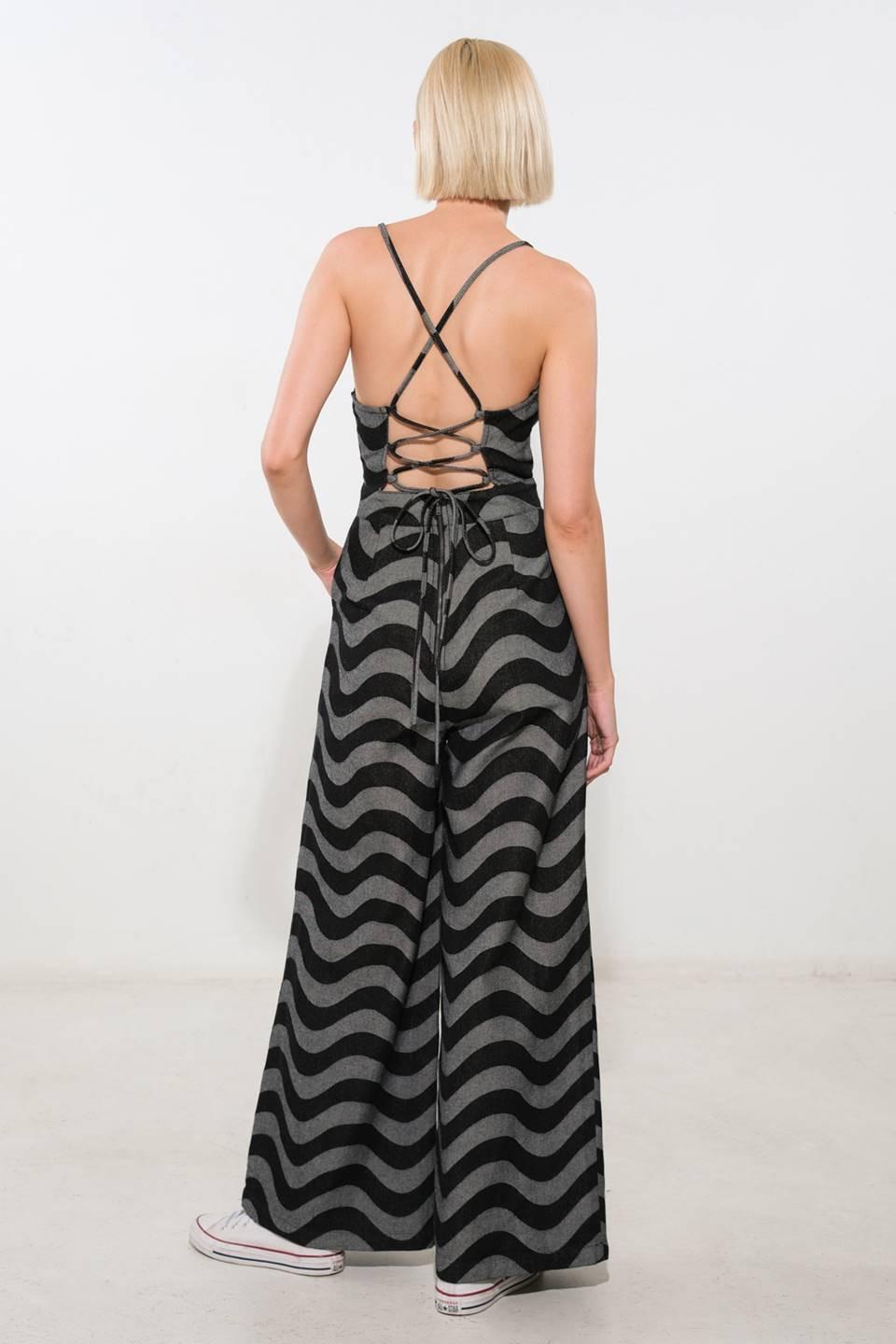 Let My Guard Down Denim Jumpsuit from KADOU Boutique