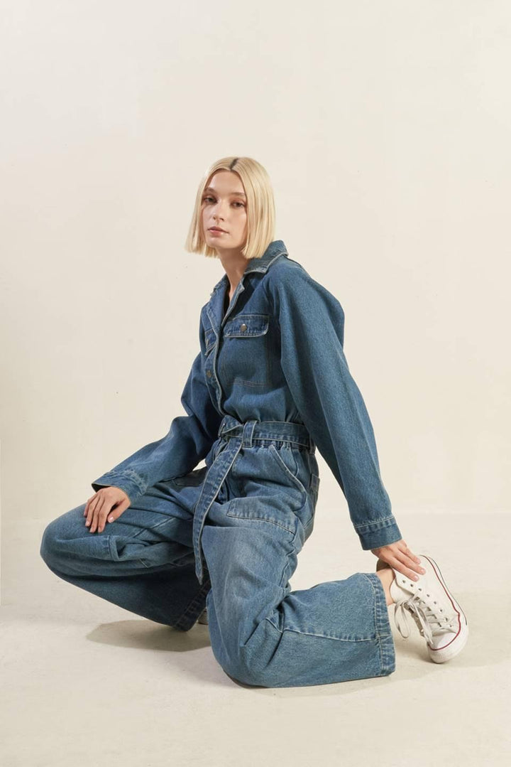 Perfect Meet Denim Jumpsuit from KADOU Boutique