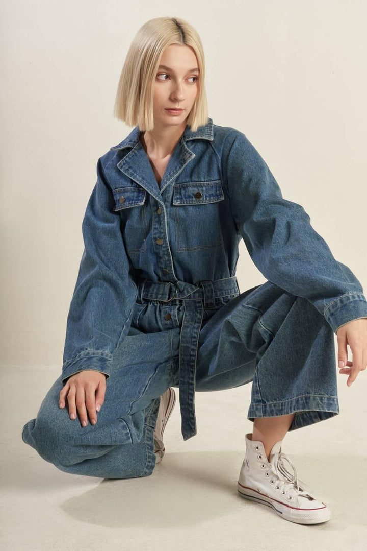 Perfect Meet Denim Jumpsuit from KADOU Boutique