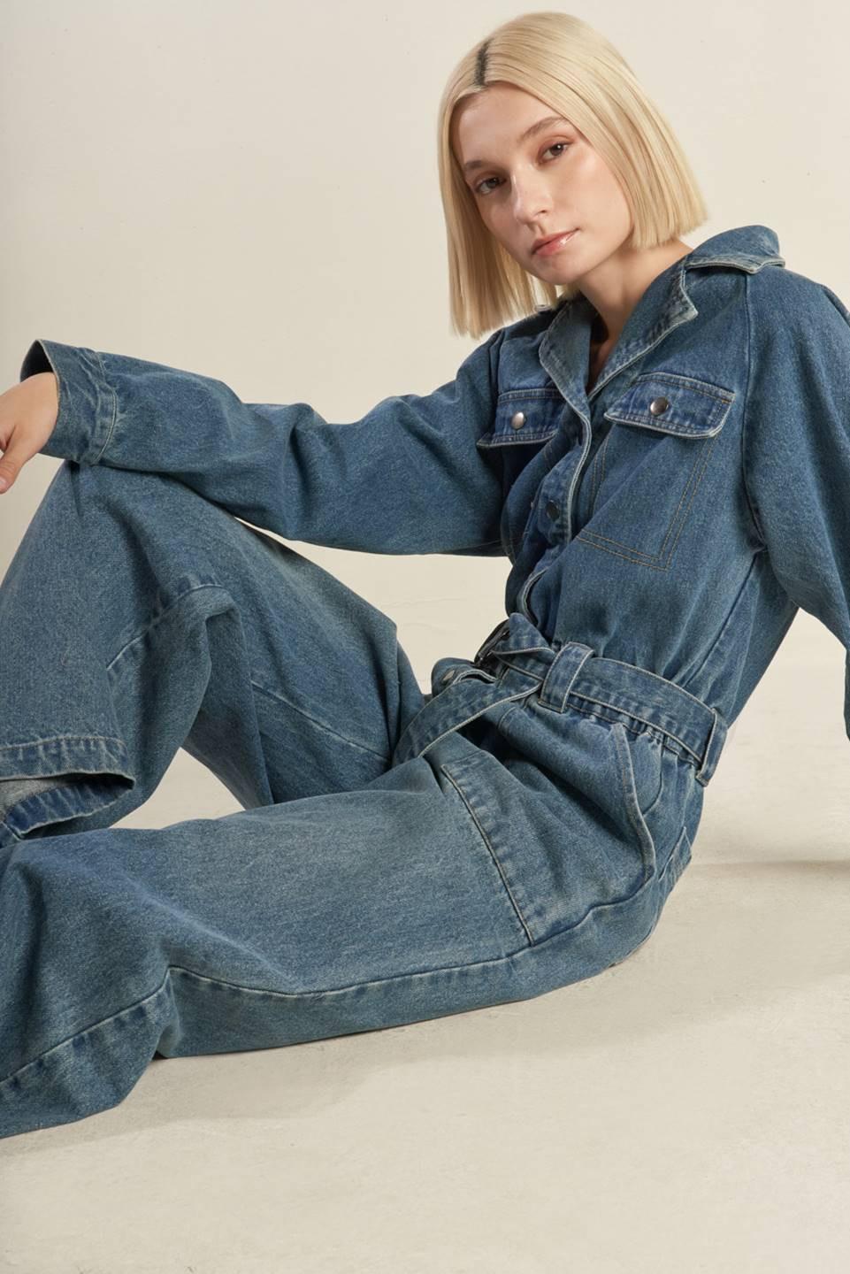 Perfect Meet Denim Jumpsuit from KADOU Boutique
