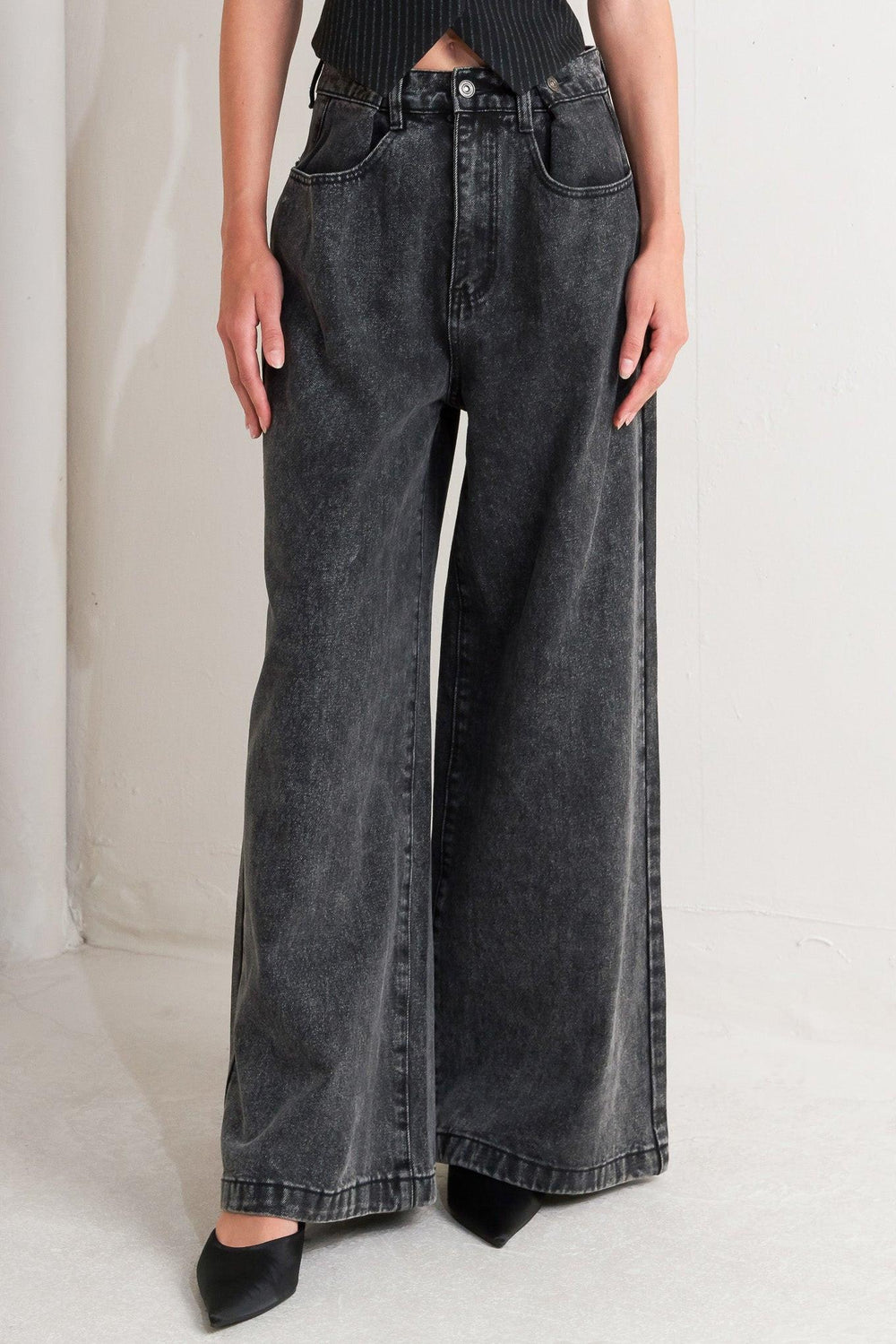 Take My Word Denim Pants from KADOU Boutique