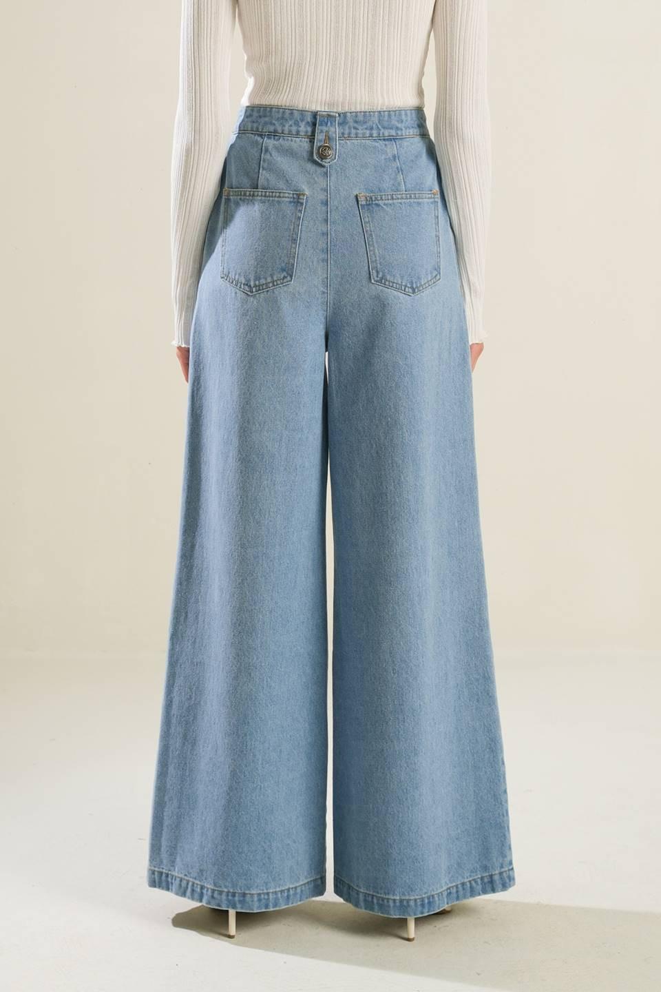 Adventure Awaits Denim Pants from KADOU Boutique