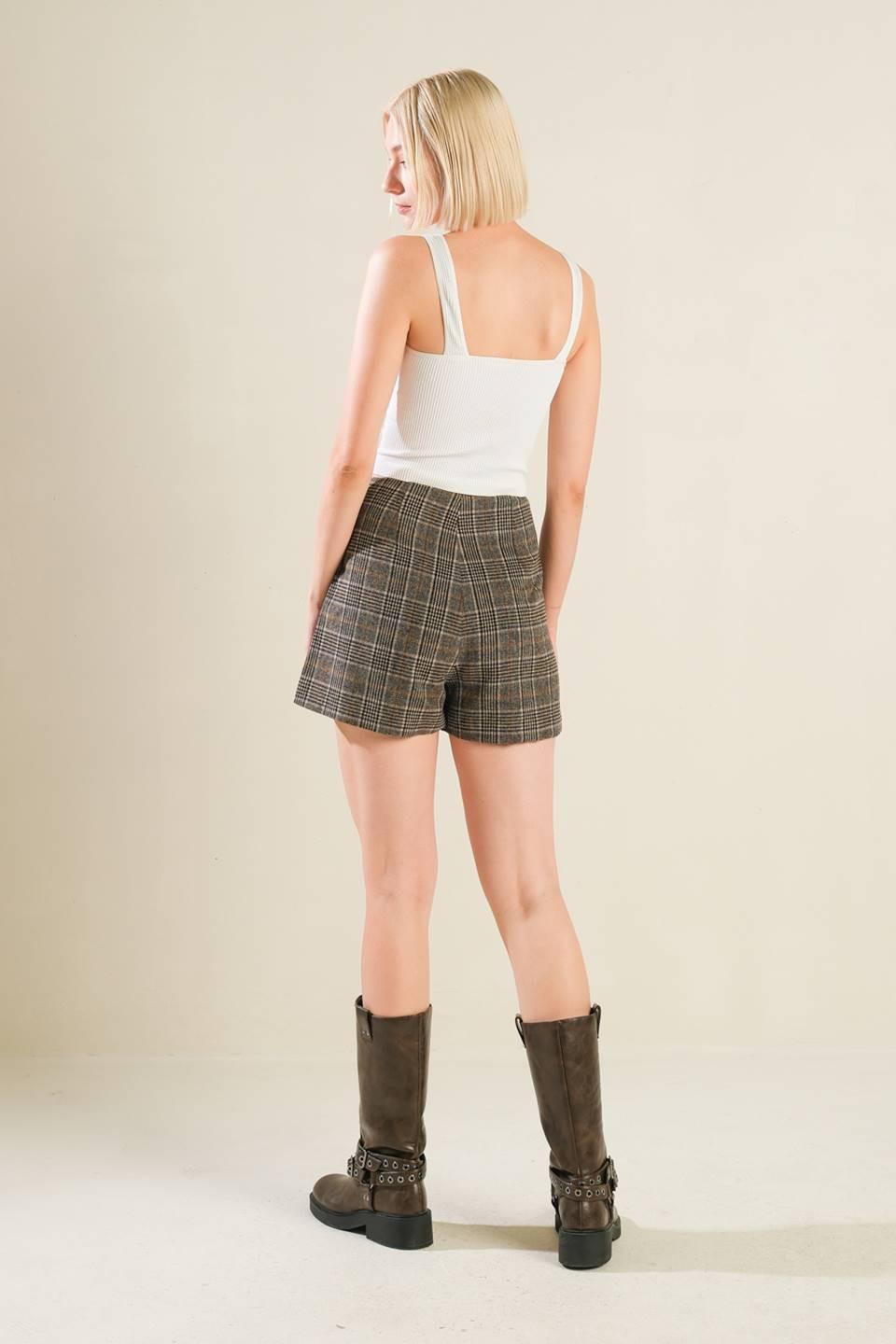 Eternal Devotion Plaid Skort from KADOU Boutique