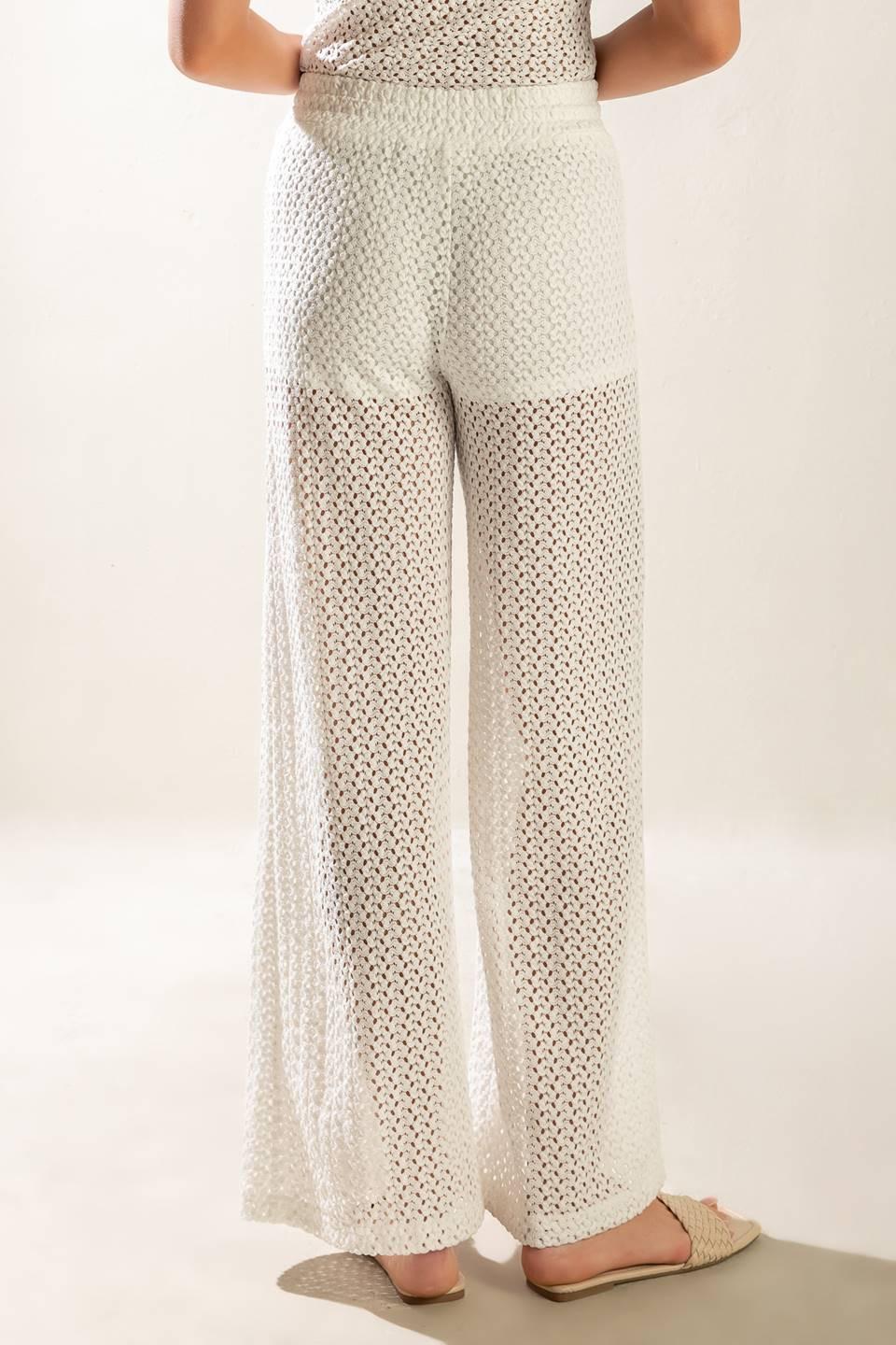 Presence of Love Semi Sheer Knit Pants from KADOU Boutique