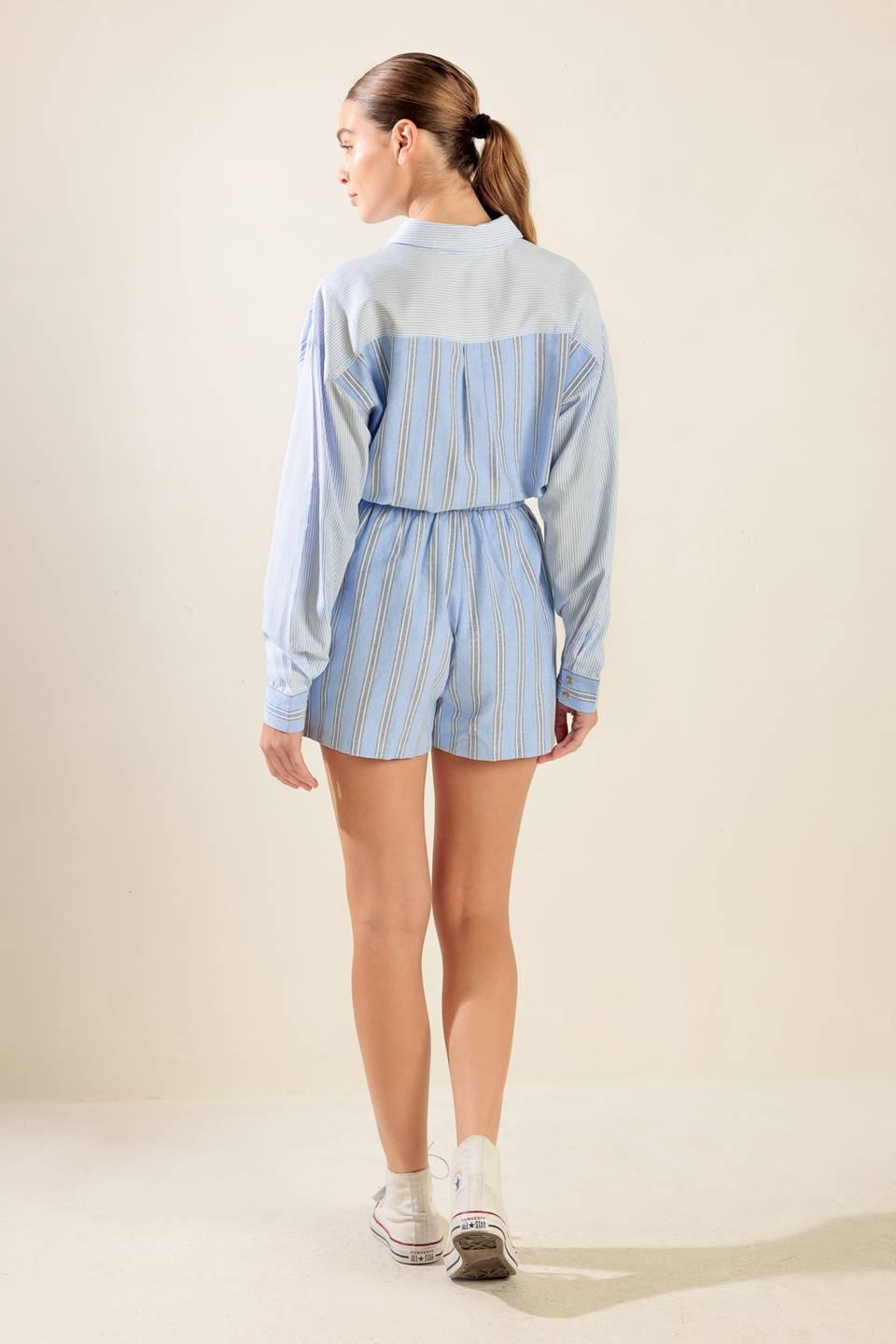 Hold Me Close Woven Romper from KADOU Boutique