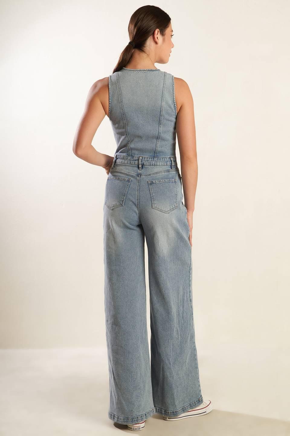 Walk with Me Denim Jumpsuit from KADOU Boutique