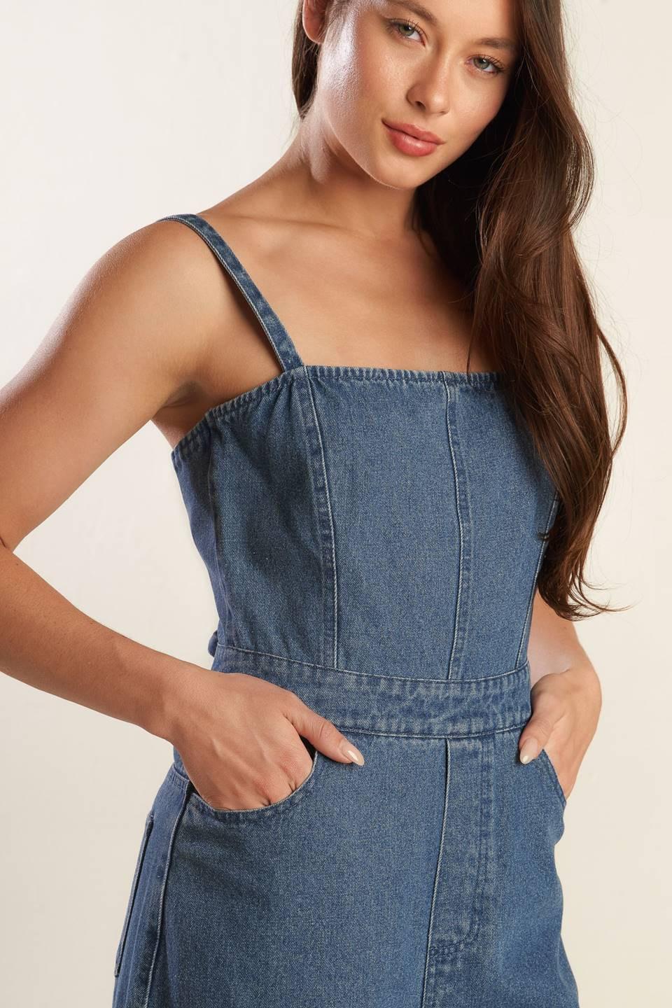 Clean Girl Denim Jumpsuit from KADOU Boutique