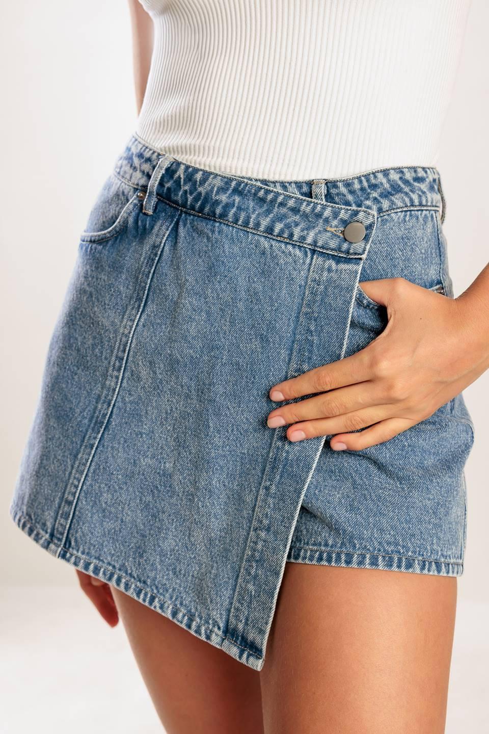 By Chance Denim Skort from KADOU Boutique