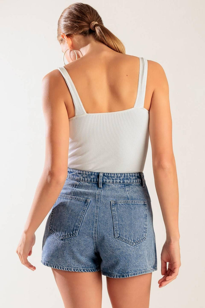 By Chance Denim Skort from KADOU Boutique