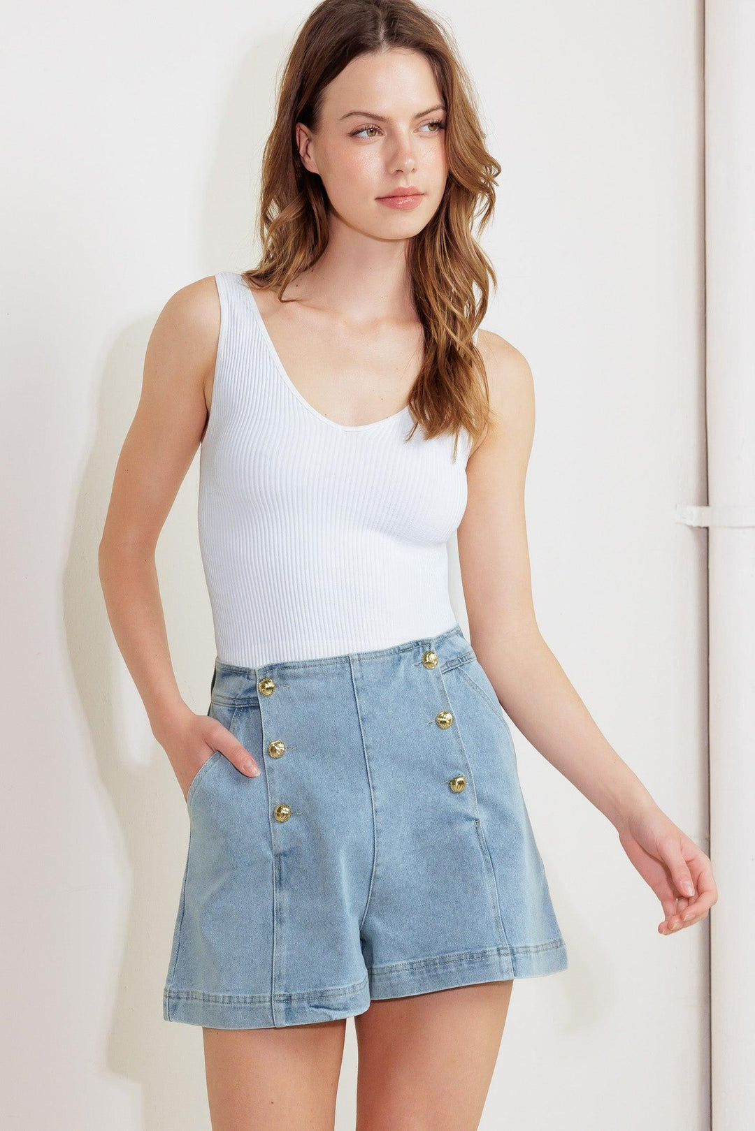 Angel Wings and Chamomile Woven Skort from KADOU Boutique