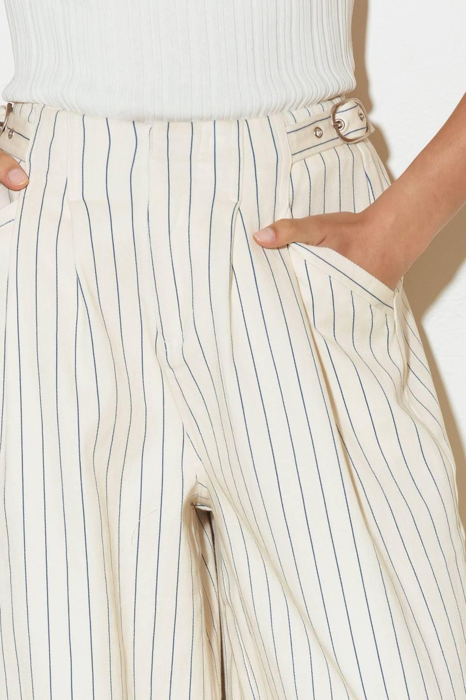 Coffee Run Striped Woven Pants from KADOU Boutique