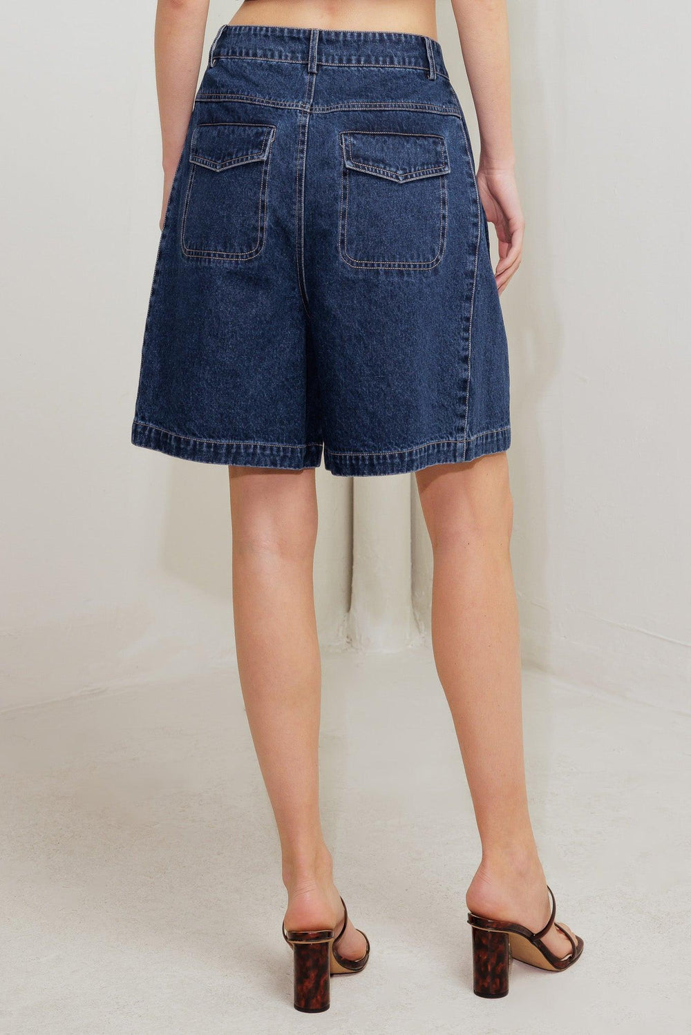 Coffee Petal Denim Short from KADOU Boutique