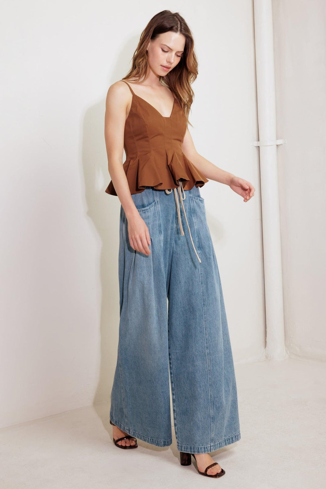 CALM &amp; COLLECTED BLUE DENIM PANTS