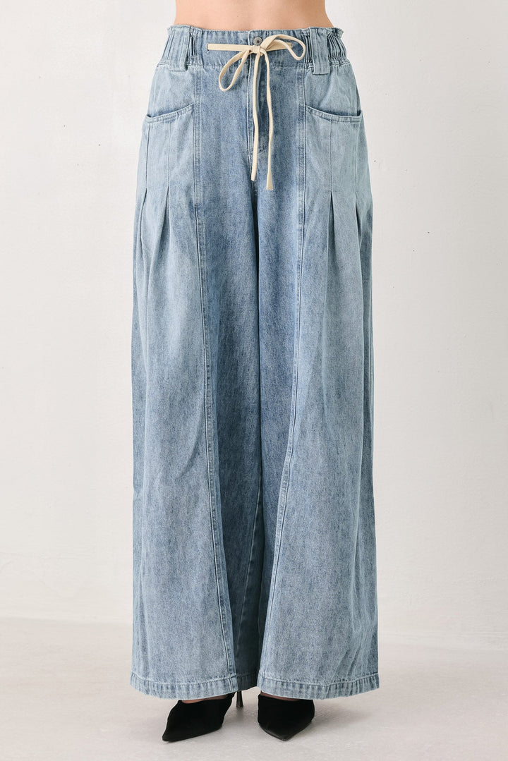 CALM &amp; COLLECTED BLUE DENIM PANTS
