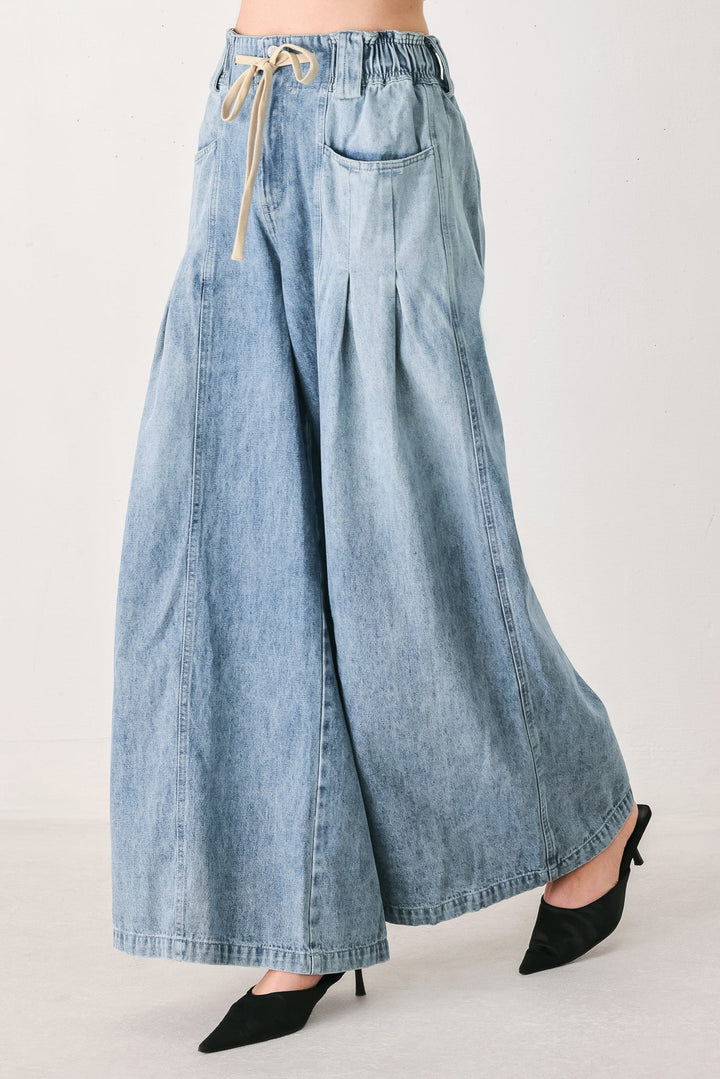 CALM &amp; COLLECTED BLUE DENIM PANTS