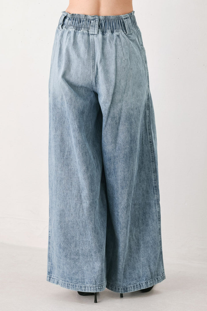 CALM &amp; COLLECTED BLUE DENIM PANTS