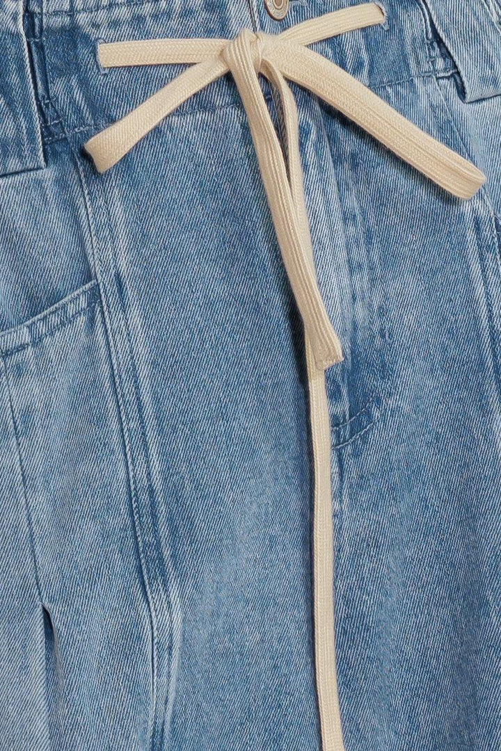CALM &amp; COLLECTED BLUE DENIM PANTS