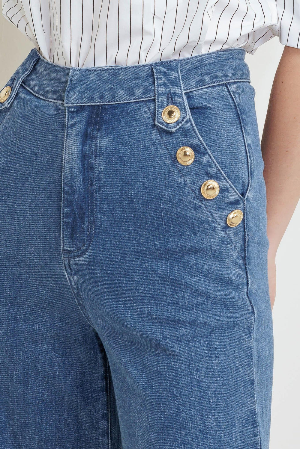 Nostalgia Field Denim Pants from KADOU Boutique