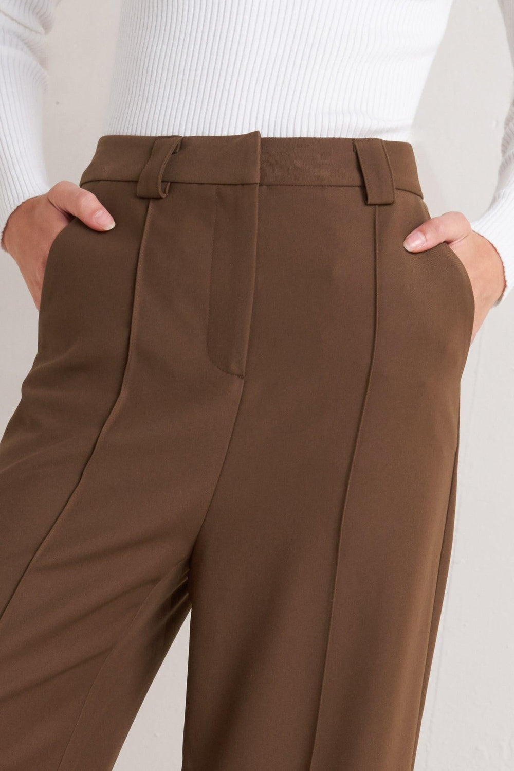 Monday Flow Brown Woven Pants from KADOU Boutique