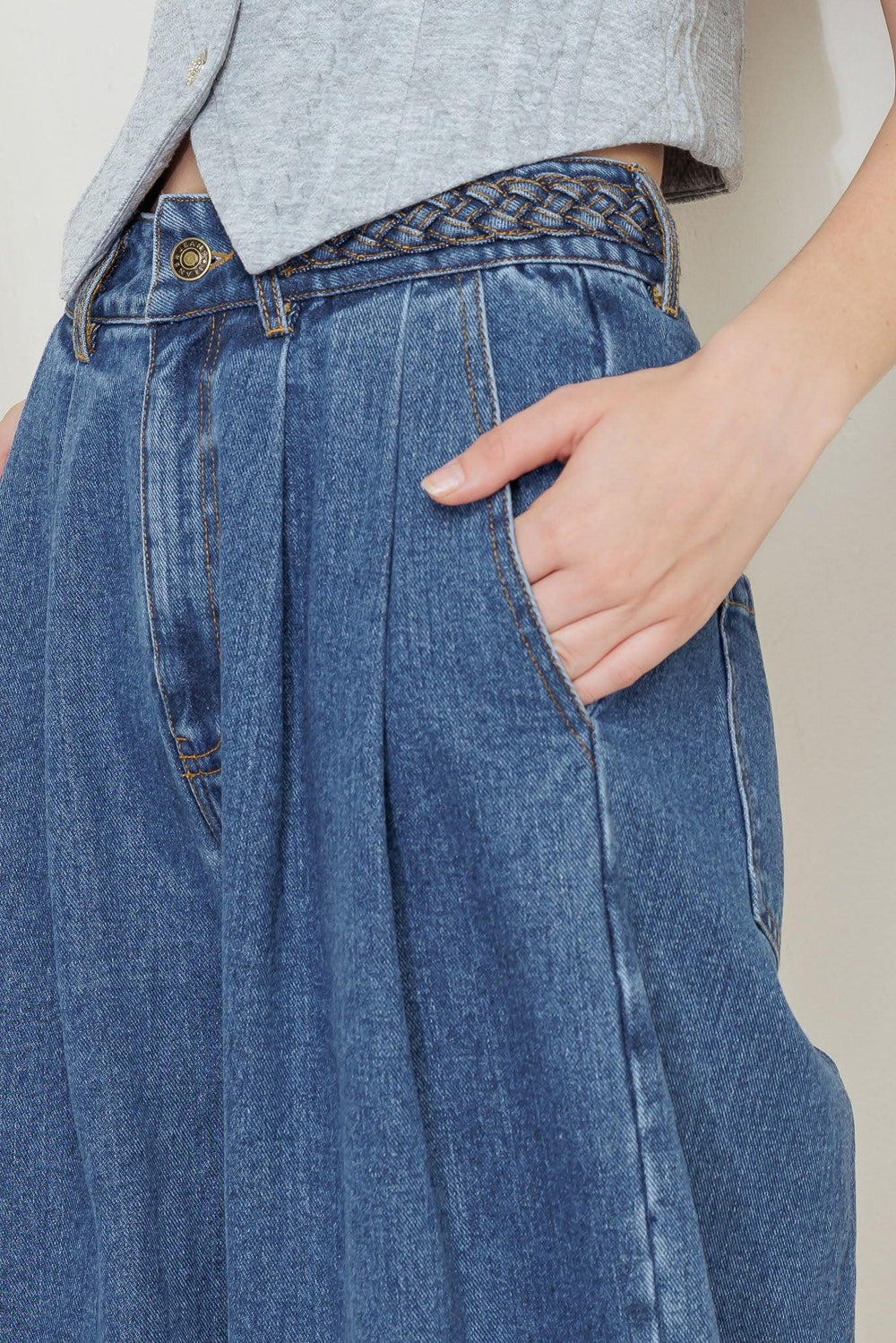 Western Rivet Denim Pants from KADOU Boutique