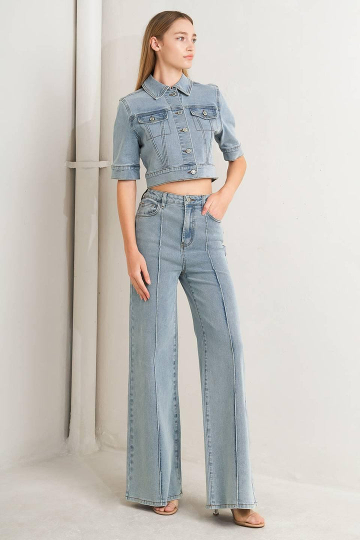 MODERN NEUTRAL DENIM PANTS
