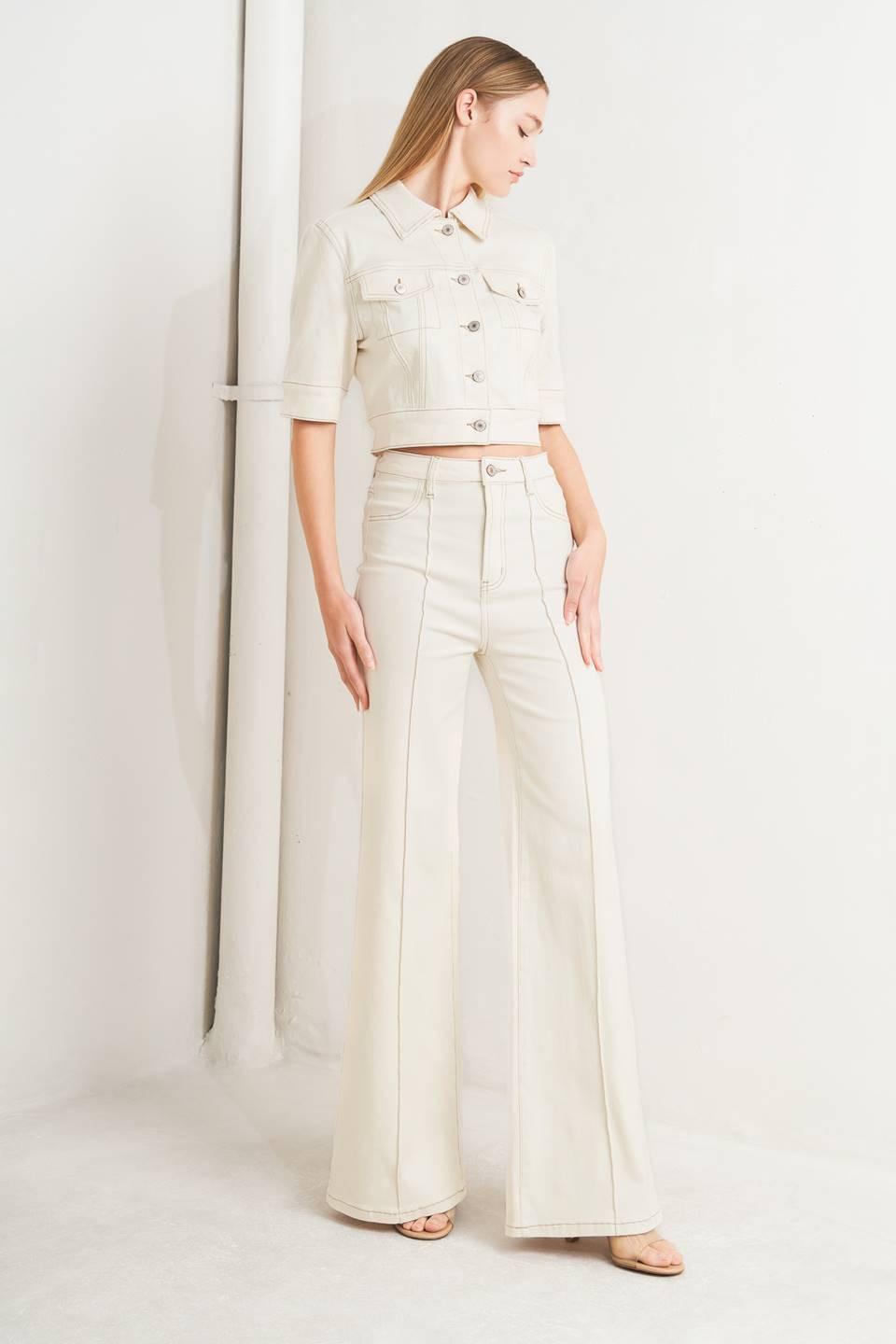 Modern Neutral Twill Pants from KADOU Boutique