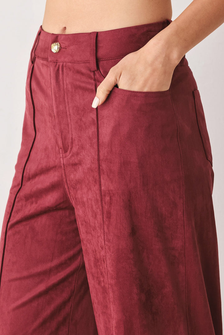 MIDNIGHT MESA STYLE FAUX SUEDE PANTS