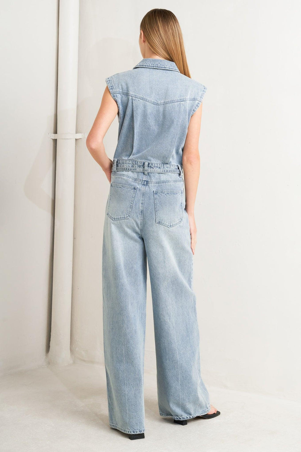 On My Way Denim Jumpsuit from KADOU Boutique
