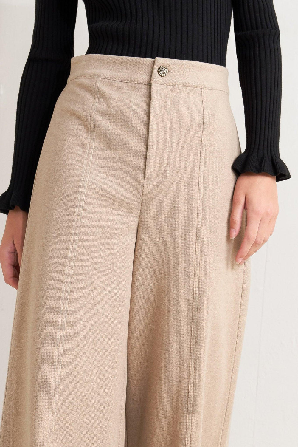 Modern Corset Mocha Knit Pants from KADOU Boutique