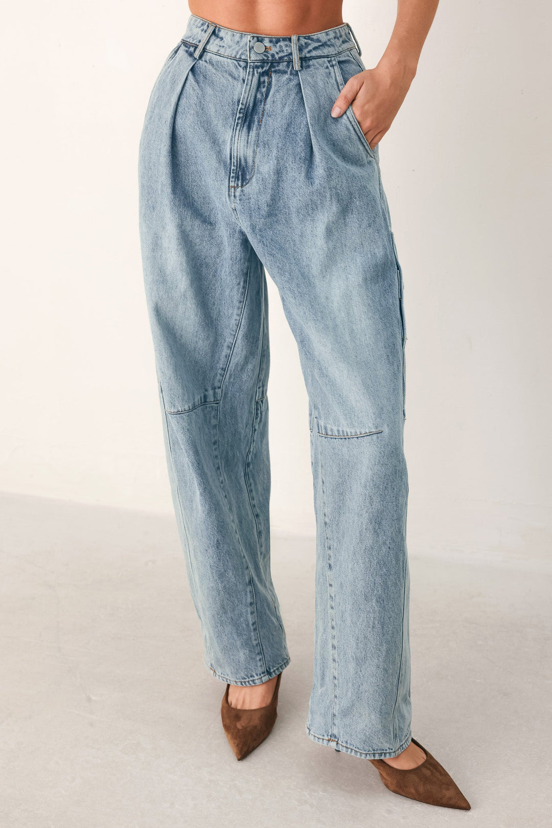 Weekends in the City Washed Denim Pants from KADOU Boutique