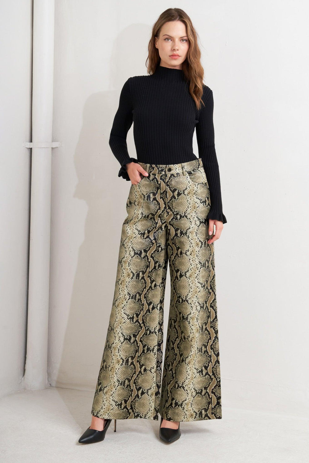 Glam Venom Faux Leather Pants from KADOU Boutique