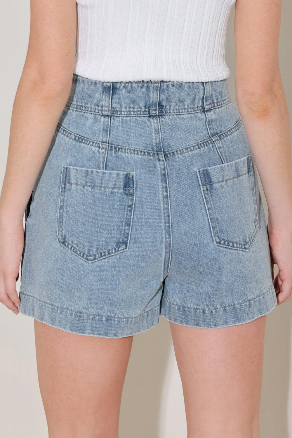 Sunlit Denim Moment Shorts from KADOU Boutique