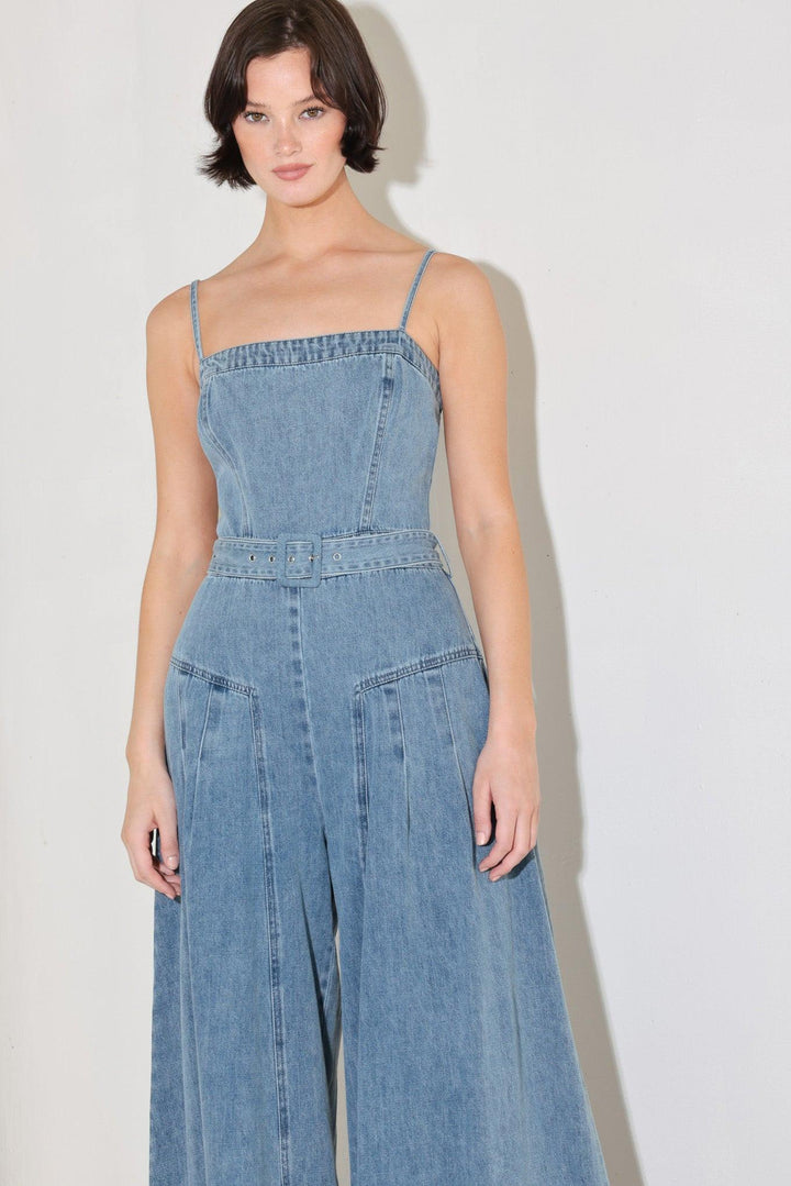 Preorder Coastal Confidence Denim Jumpsuit from KADOU Boutique