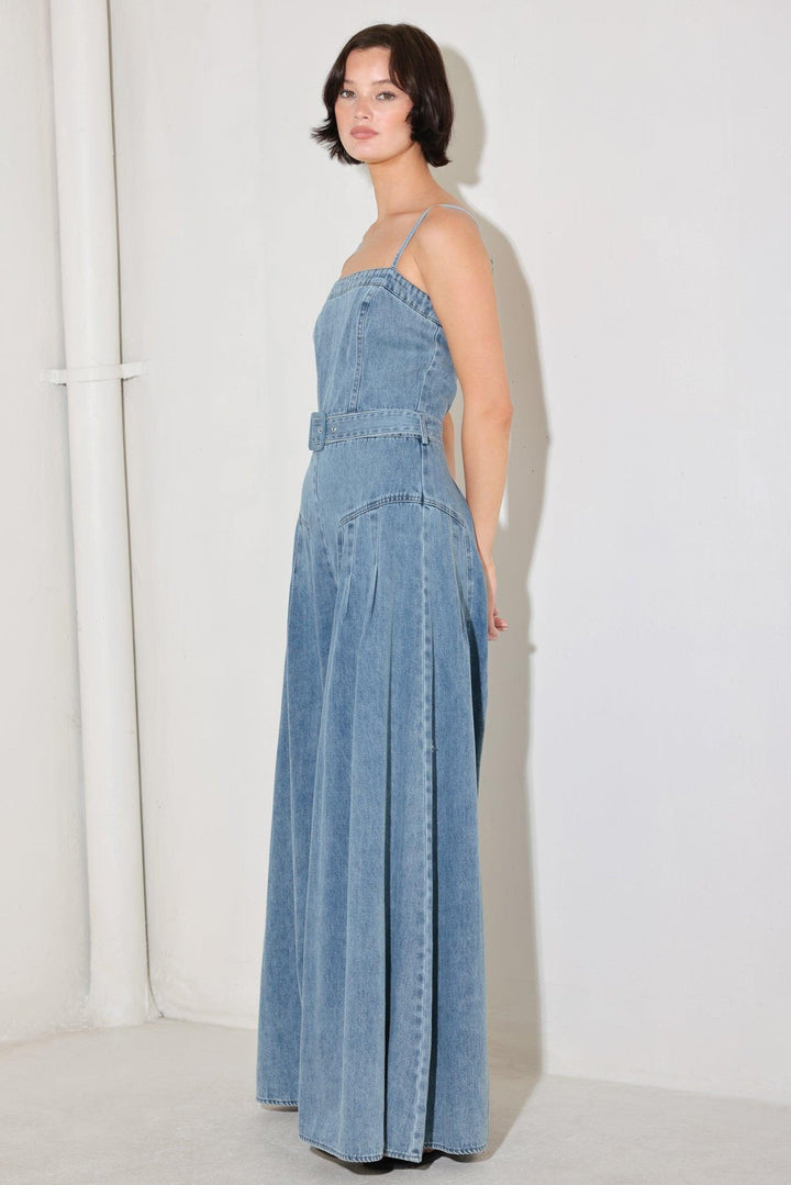 Preorder Coastal Confidence Denim Jumpsuit from KADOU Boutique