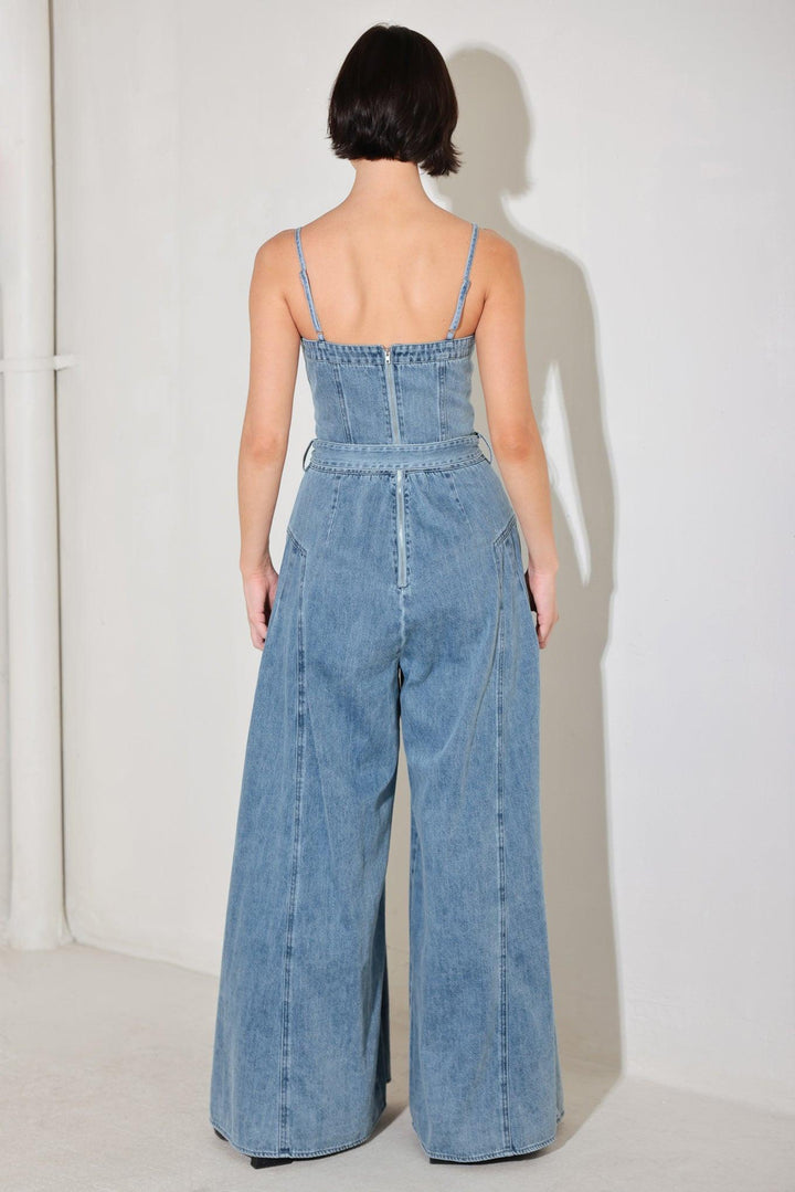 Preorder Coastal Confidence Denim Jumpsuit from KADOU Boutique