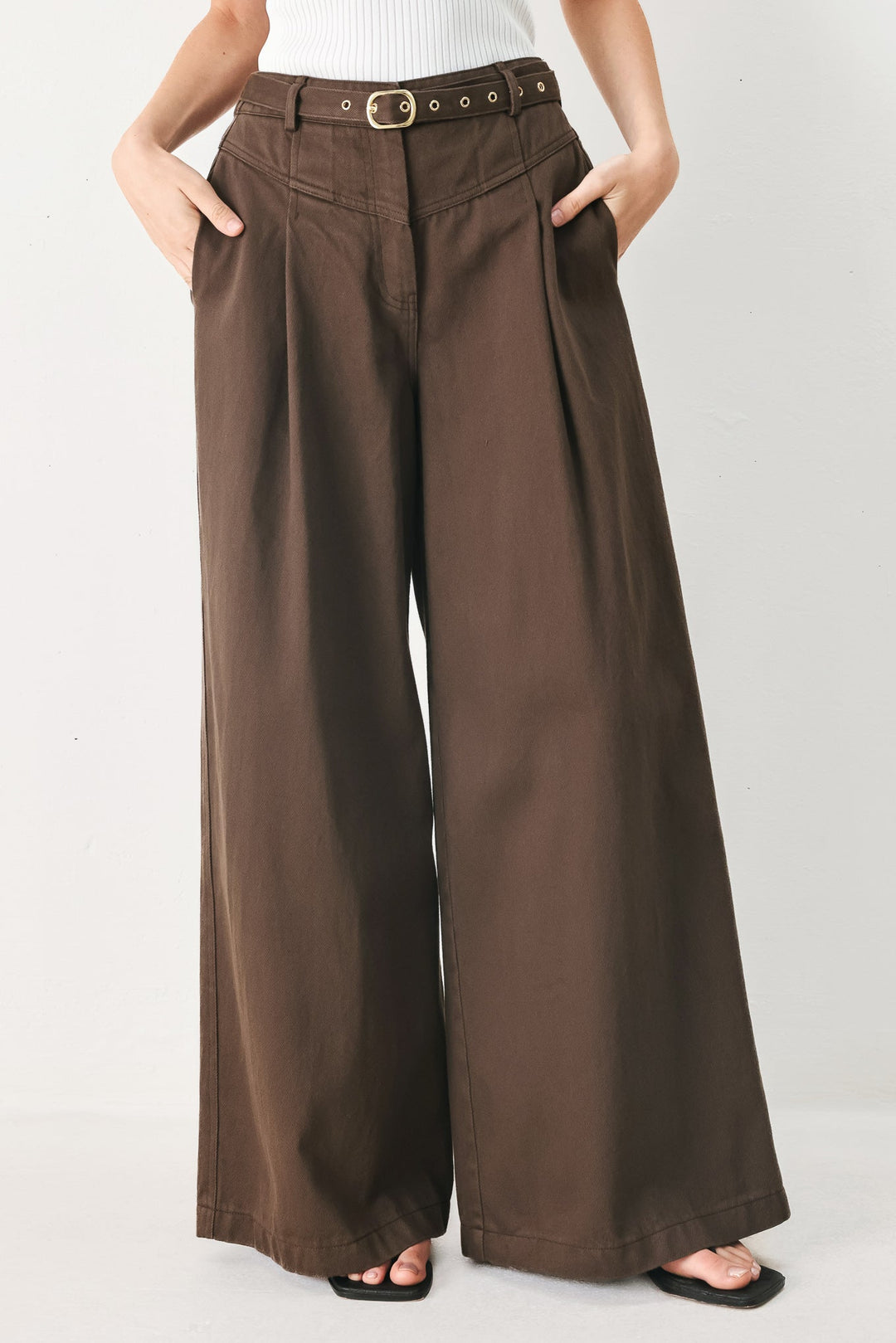 Brown Sugar Statement Woven Pants from KADOU Boutique
