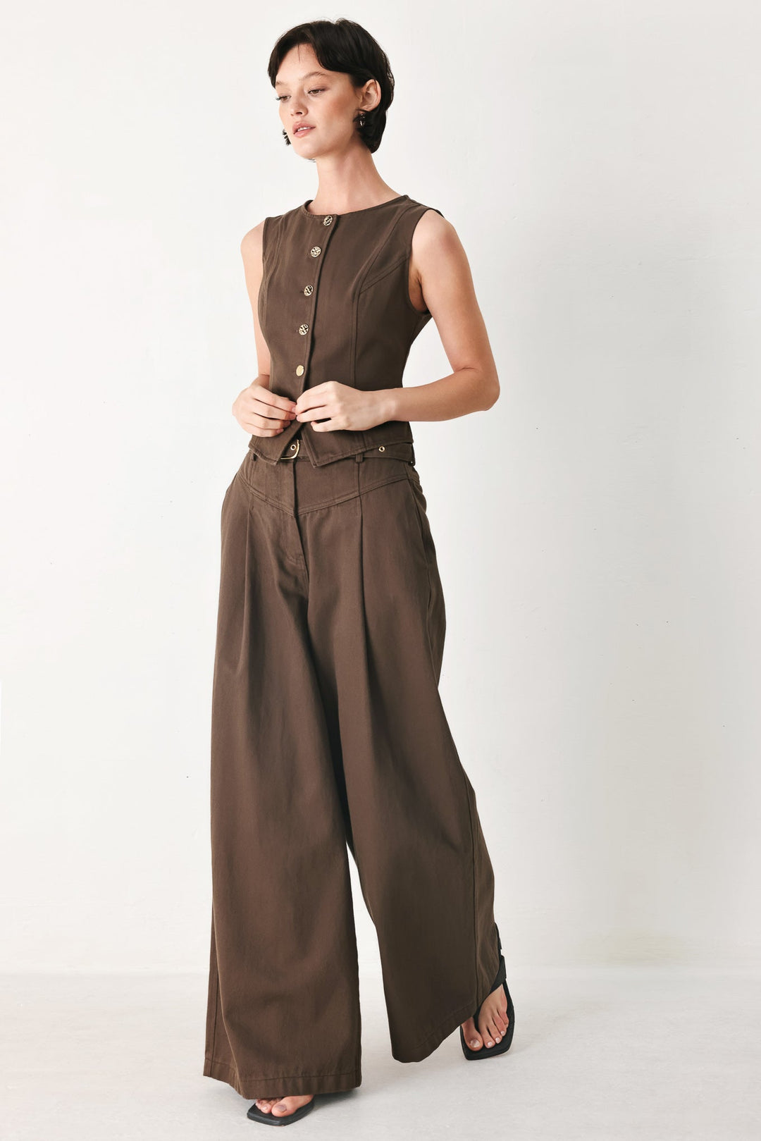Brown Sugar Statement Woven Pants from KADOU Boutique
