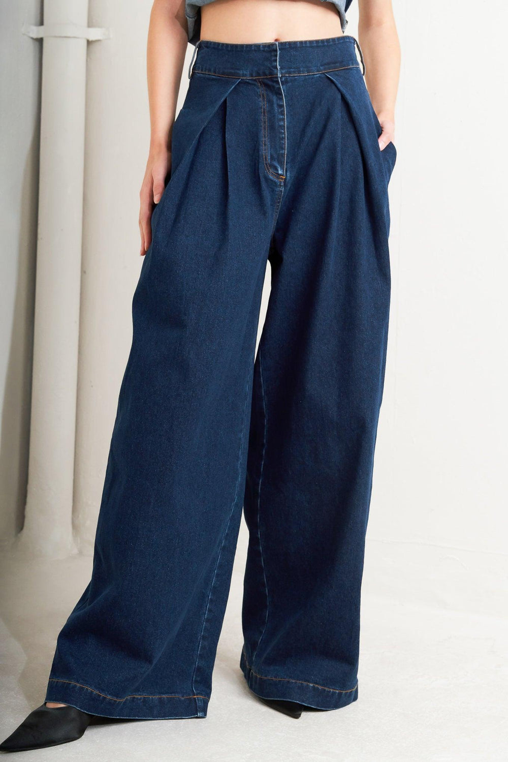 Quiet Luxe Denim Pants from KADOU Boutique