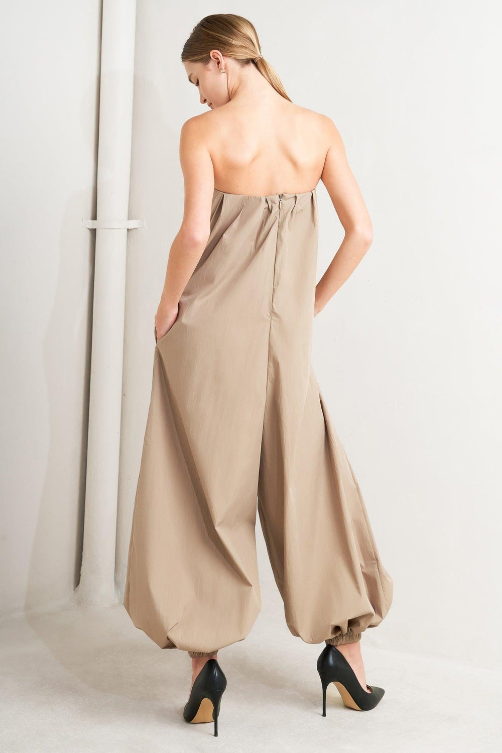 Quiet Sensuality Woven Jumpsuit from KADOU Boutique