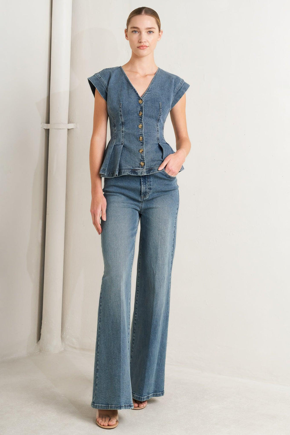 No Second Thought Washed Denim Pants from KADOU Boutique