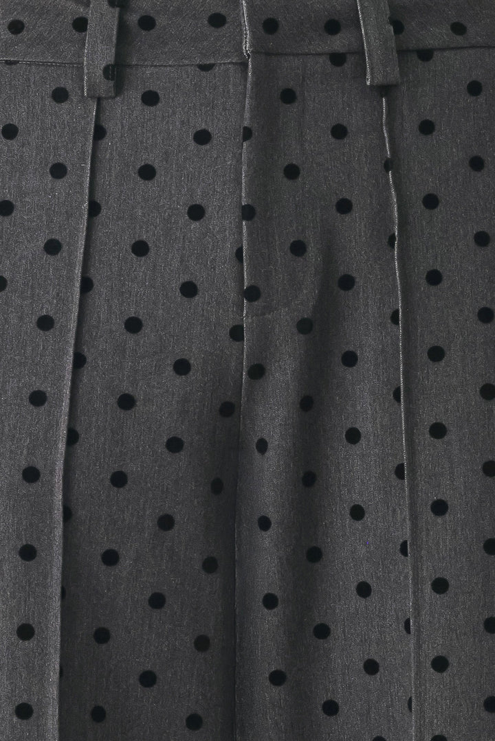CHARCOAL DOT CHARCOAL WIDE-LEG PANTS