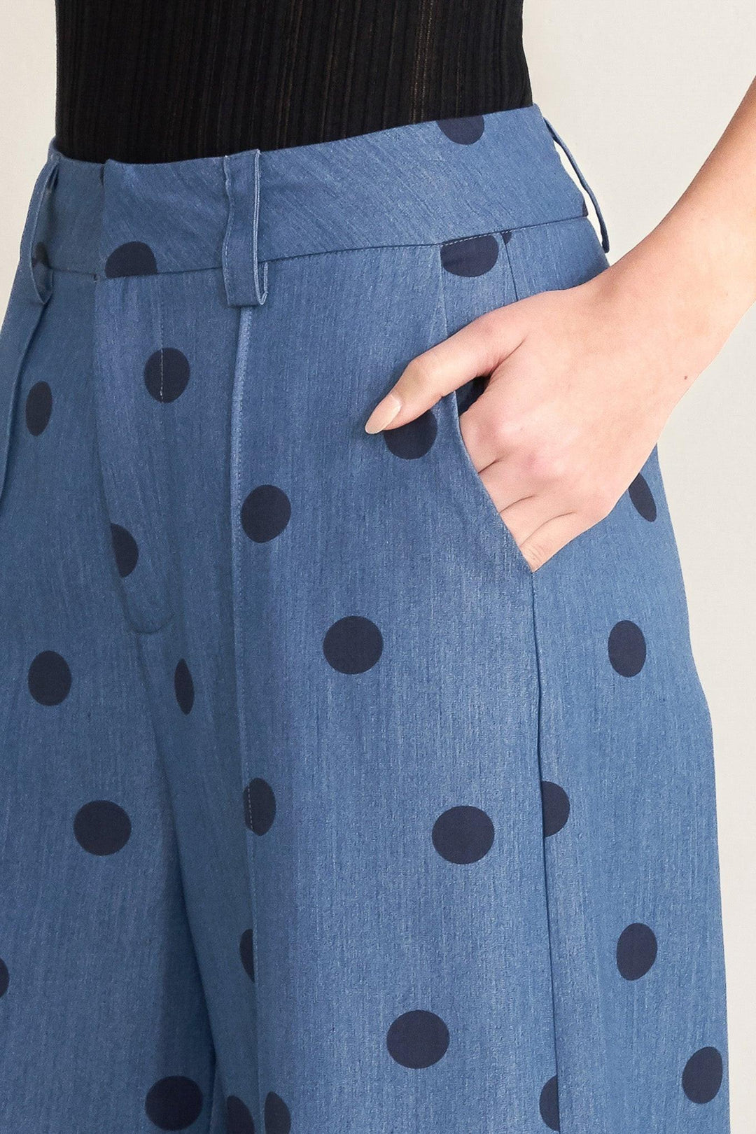 Preorder Midnight Polka Woven Pants from KADOU Boutique